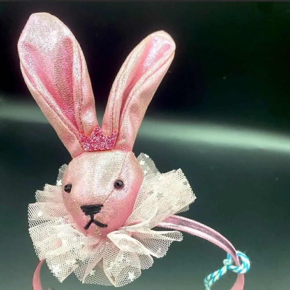 OMG Accessories Glitter Pink Ice Cream Crossbody Bag and Bunny Headband